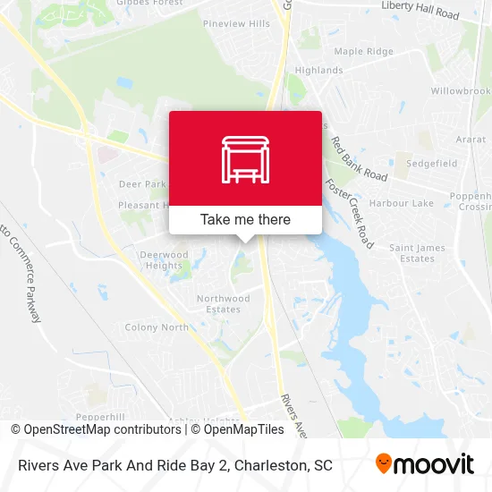 Rivers Ave Park And Ride Bay 2 map