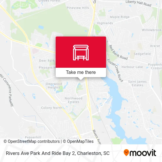 Rivers Ave Park And Ride Bay 2 map