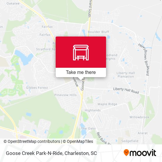 Mapa de Goose Creek Park-N-Ride