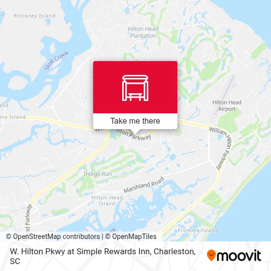 W. Hilton Pkwy at Simple Rewards Inn map