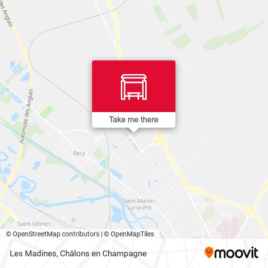 Les Madines map
