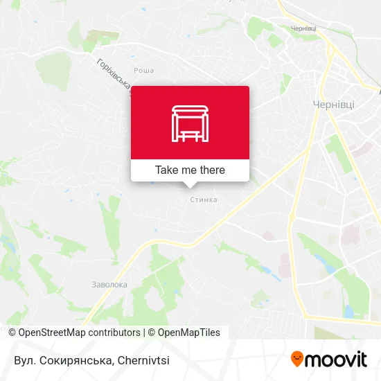 Карта Вул. Сокирянська