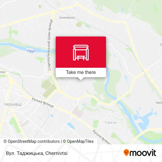 Карта Вул. Таджицька