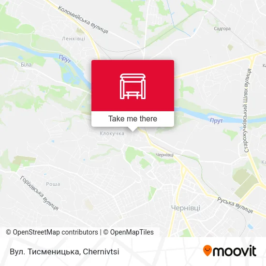 Карта Вул. Тисменицька