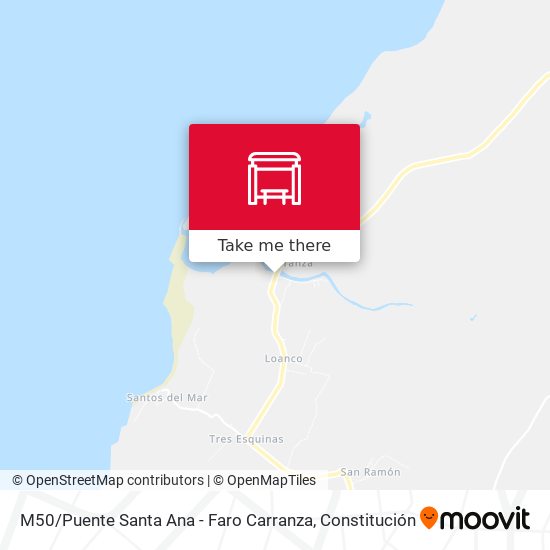 Mapa de M50 / Puente Santa Ana - Faro Carranza