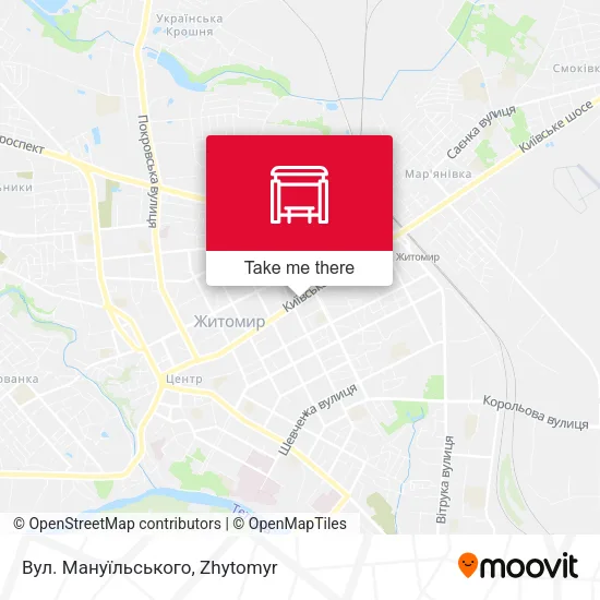 Карта Вул. Мануїльського