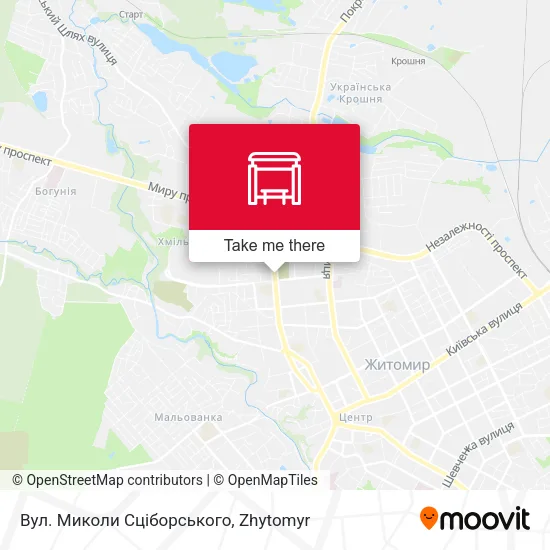 Вул. Миколи Сціборського map