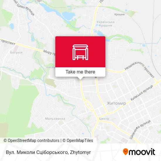 Карта Вул. Миколи Сціборського
