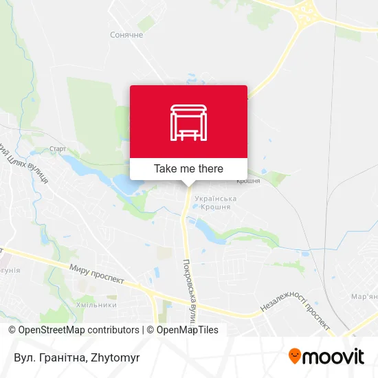 Карта Вул. Гранітна