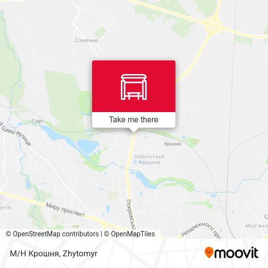 Карта М/Н Крошня