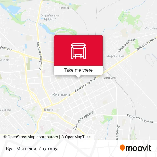 Карта Вул. Монтана