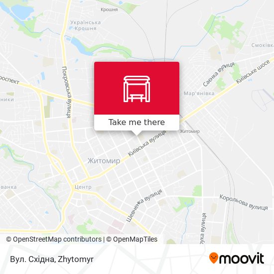 Вул. Східна map