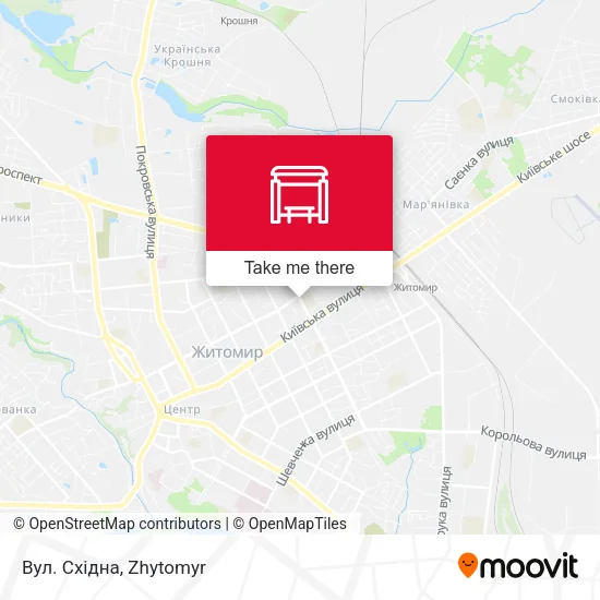 Вул. Східна map