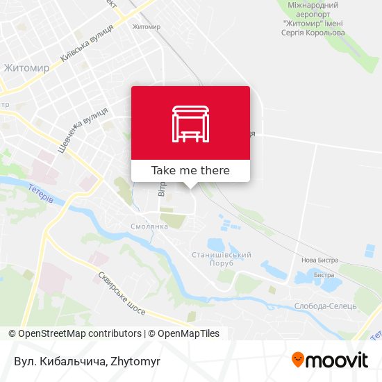 Вул. Кибальчича map