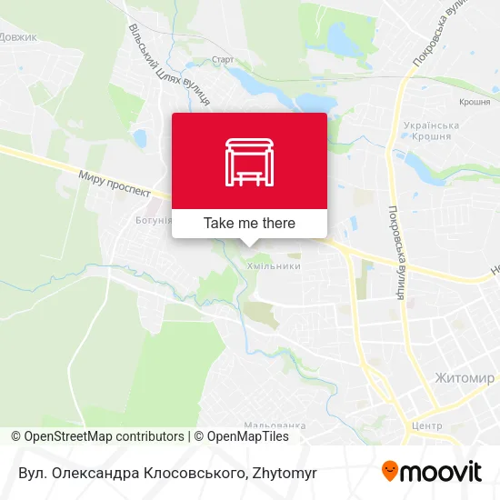 Карта Вул. Олександра Клосовського