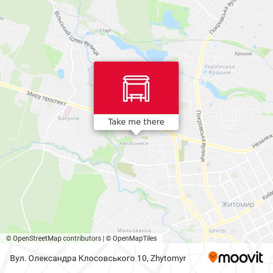 Вул. Олександра Клосовського 10 map