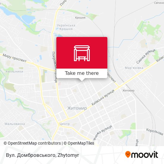 Вул. Домбровського map