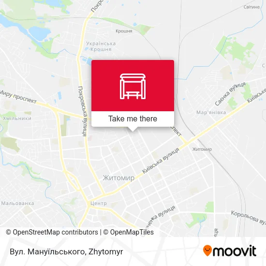 Вул. Мануїльського map