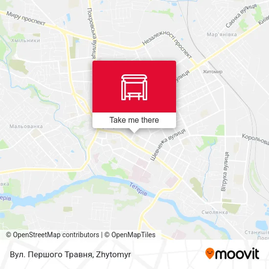 Карта Вул. Першого Травня