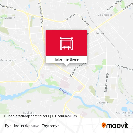 Карта Вул. Івана Франка