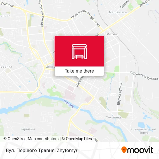 Карта Вул. Першого Травня