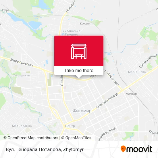 Вул. Генерала Потапова map