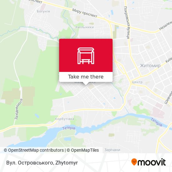 Вул. Островського map