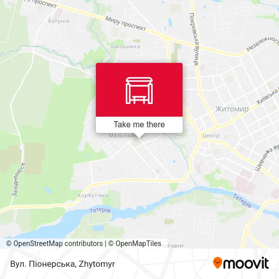 Карта Вул. Піонерська