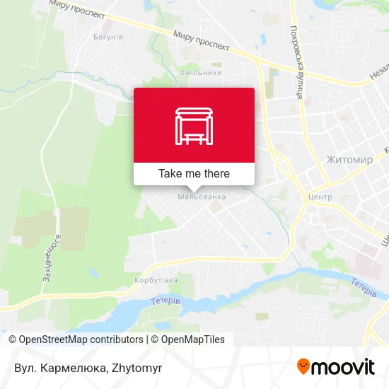 Карта Вул. Кармелюка