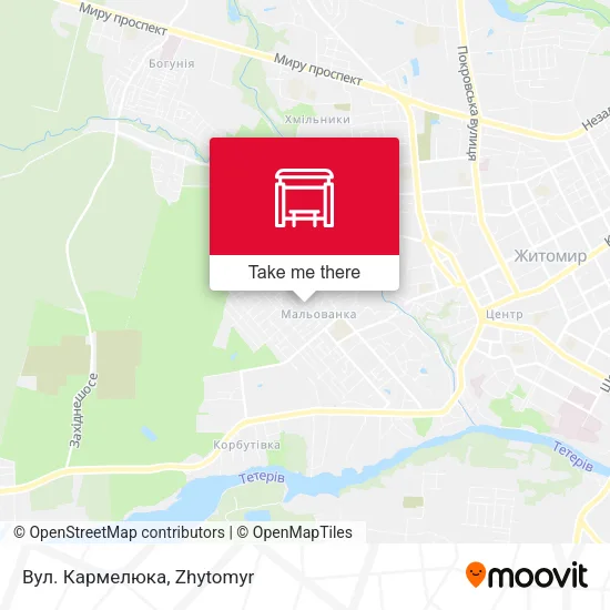 Карта Вул. Кармелюка