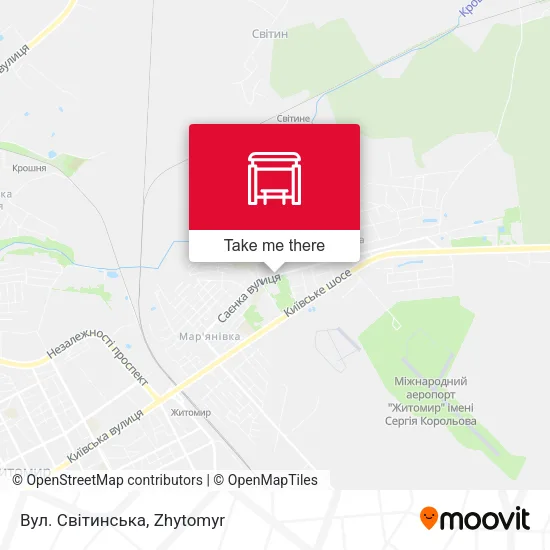 Карта Вул. Світинська