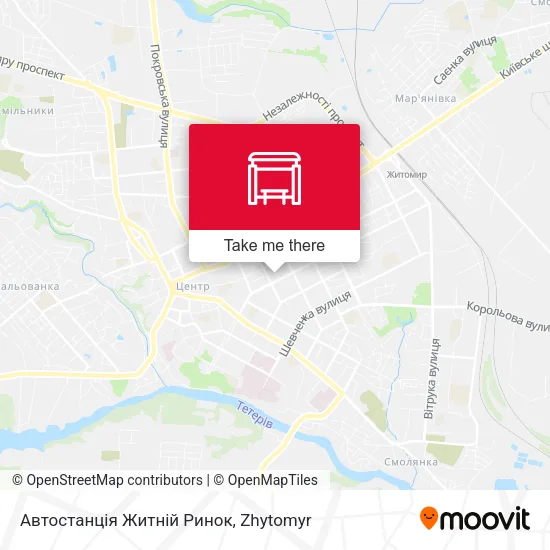 Карта Автостанція Житній Ринок