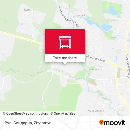 Карта Вул. Бондарна
