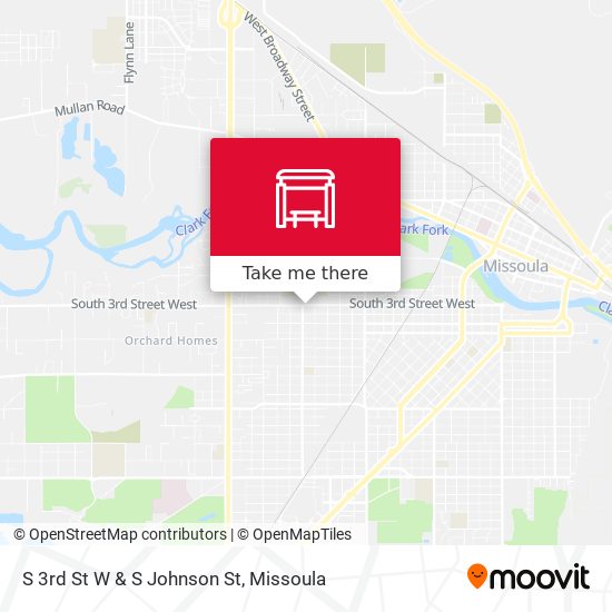 S 3rd St W & S Johnson St map