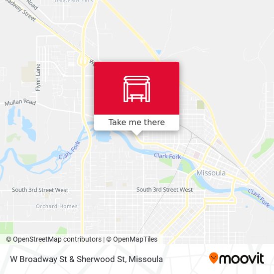 W Broadway St & Sherwood St map