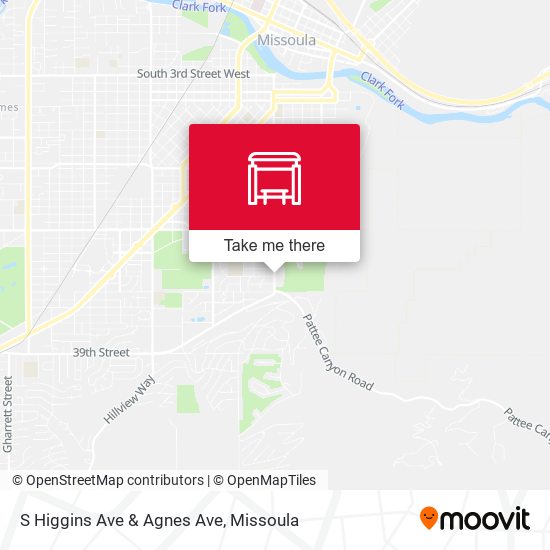 S Higgins Ave & Agnes Ave map