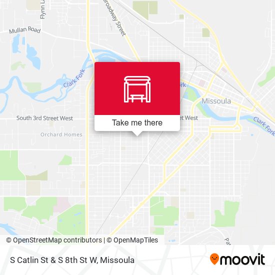S Catlin St & S 8th St W map