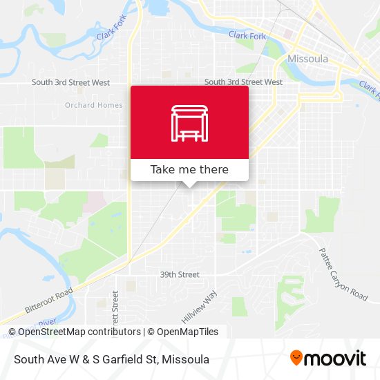 Mapa de South Ave W & S Garfield St