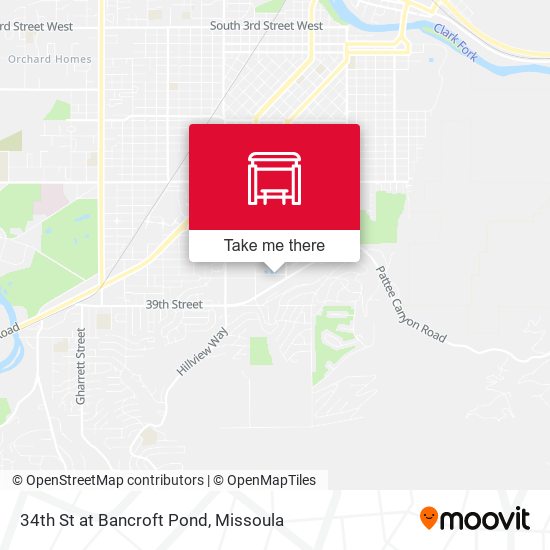 34th St at Bancroft Pond map