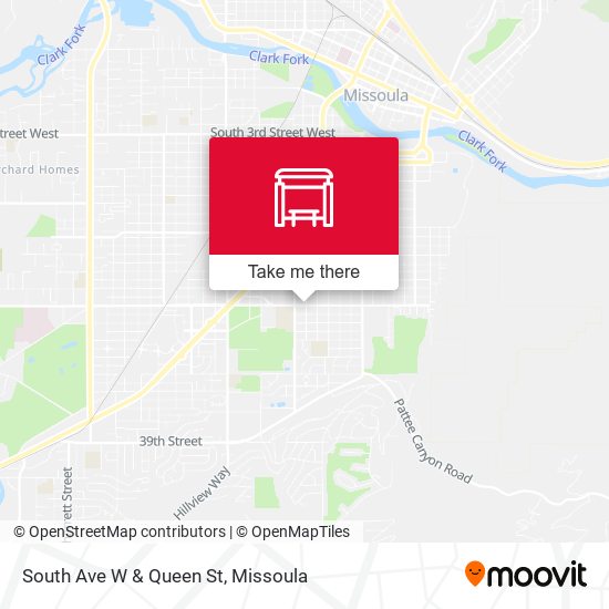 South Ave W & Queen St map