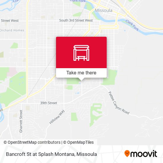 Bancroft St at Splash Montana map