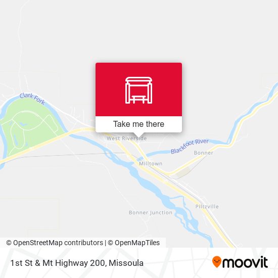 1st St & Mt Highway 200 map
