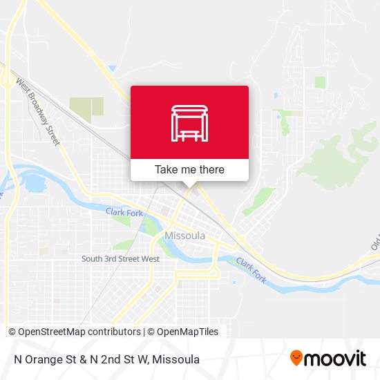 N Orange St & N 2nd St W map