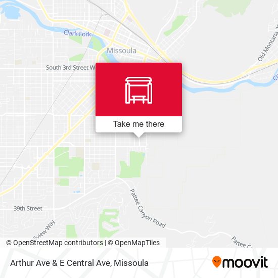 Arthur Ave & E Central Ave map