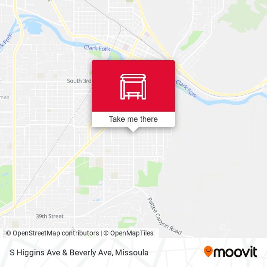 S Higgins Ave & Beverly Ave map