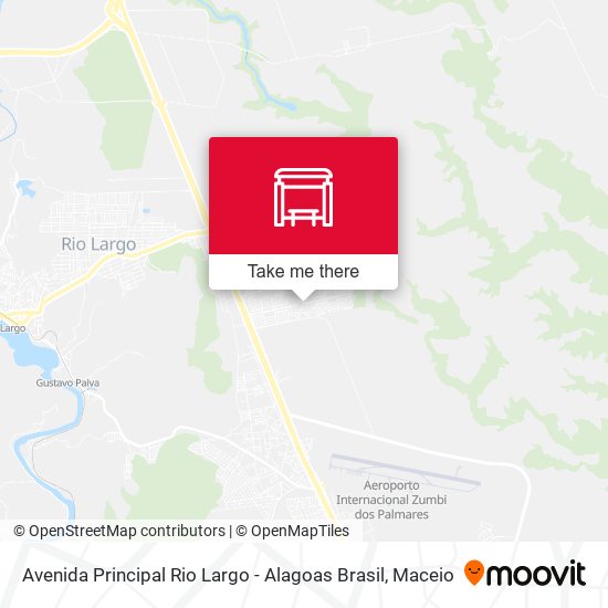 Avenida Principal Rio Largo - Alagoas Brasil map