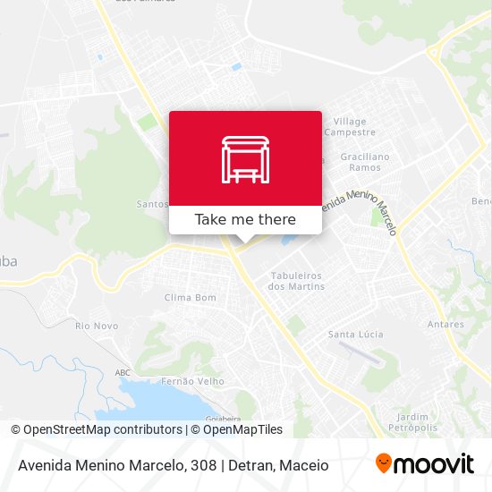 Mapa Avenida Menino Marcelo, 308 | Detran