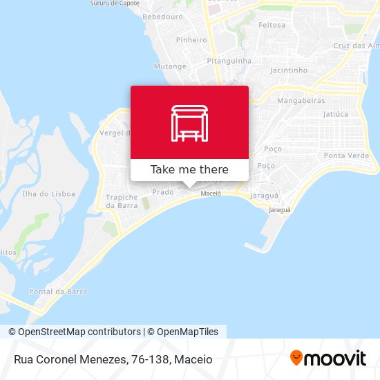 Mapa Rua Coronel Menezes, 76-138