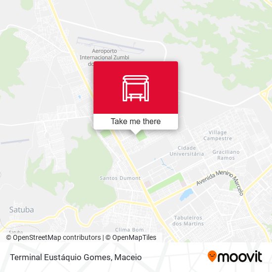 Terminal Eustáquio Gomes map