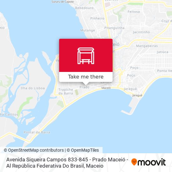 Mapa Avenida Siqueira Campos 833-845 - Prado Maceió - Al República Federativa Do Brasil